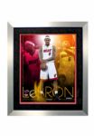 LeBron James Miami Heat Team Colors Composite Vertical Framed 16"x20" Collage